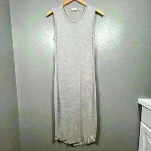 WILFRED FREE Jersey Knit Tank Maxi Dress Gray Lightweight Casual Women Small